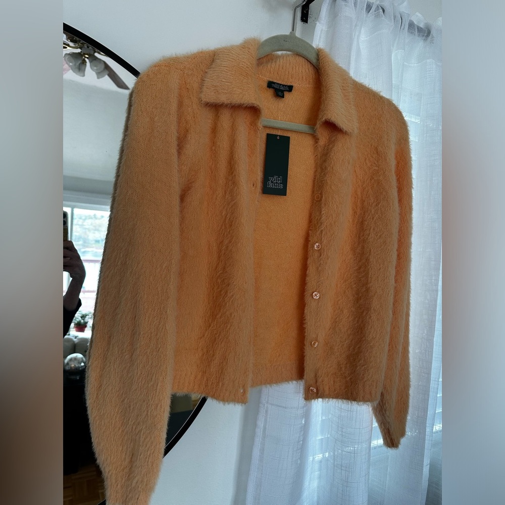 Wild fable NWT fuzzy button up cardigan